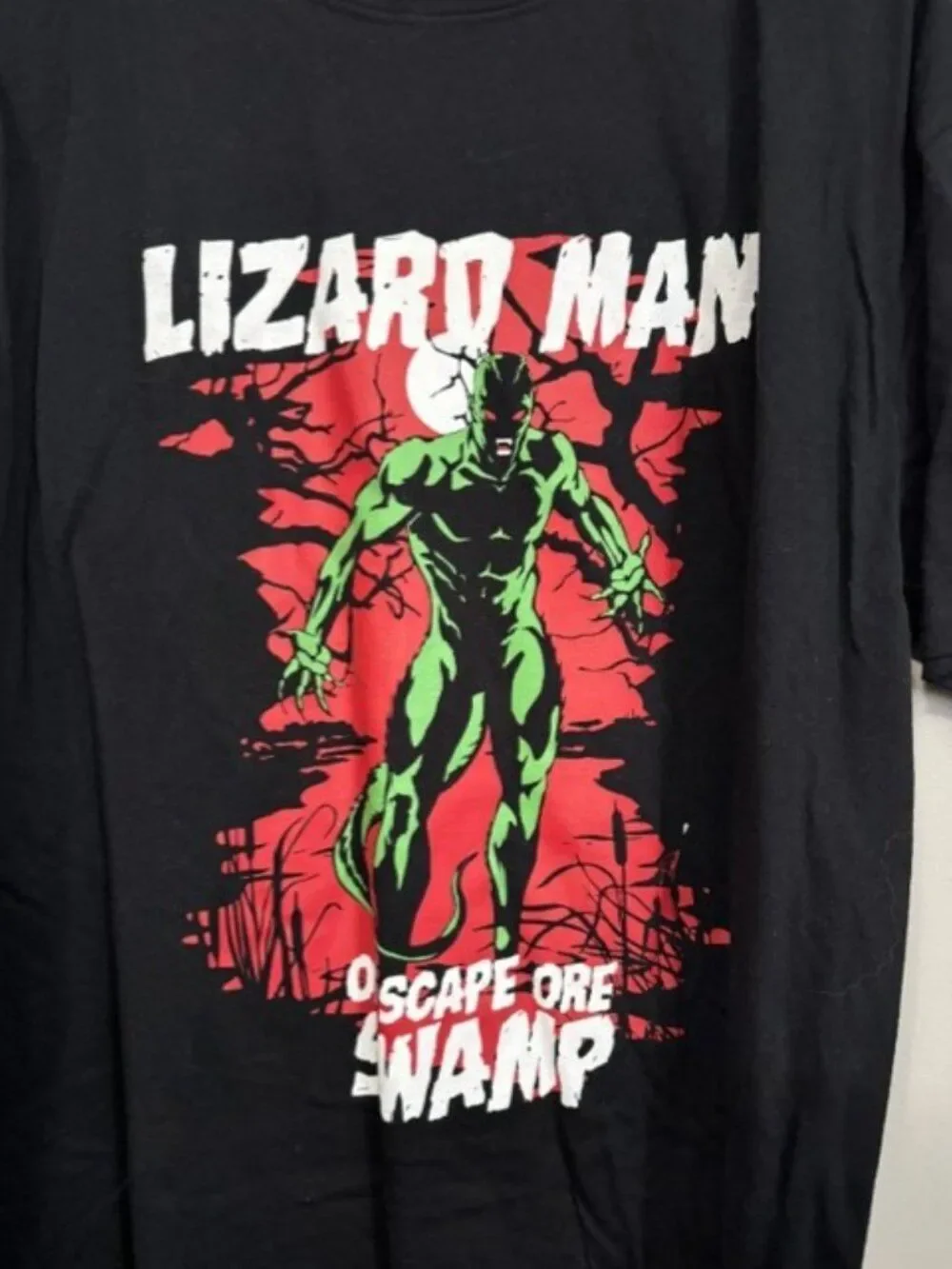Men's Gildan Short Sleeve T Shirt Lizard Man of Scape Ore Swamp Size XL